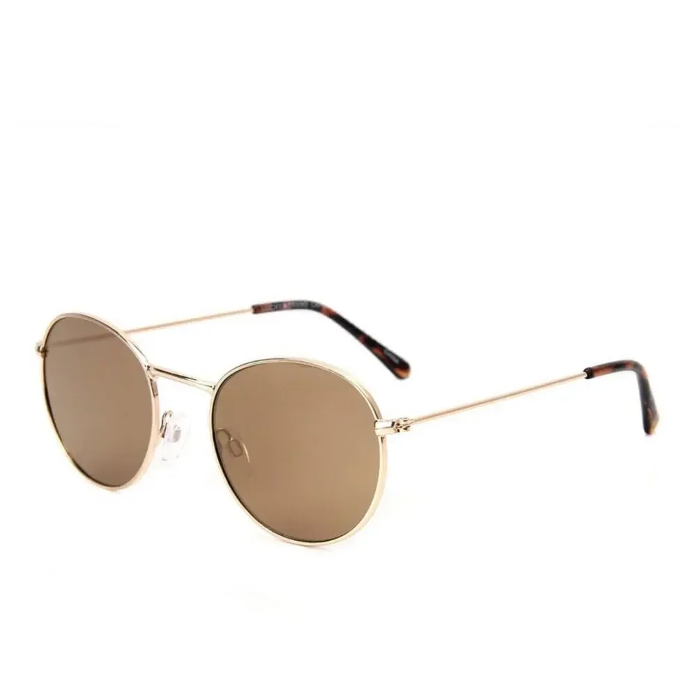 NWT Lucky Brand Men's Unisex Colton Gold Tone Metal Frame Sunglasses